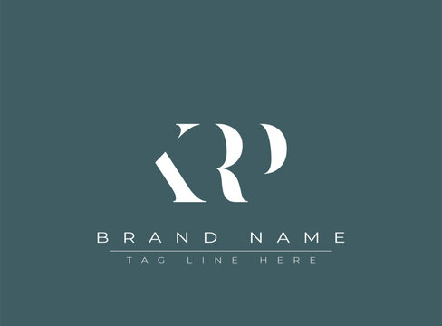 KRP abstract letter logo design. This logo is designed by three abstract letters.