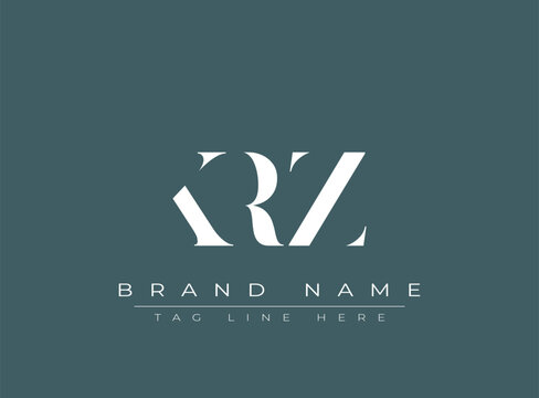 KRZ abstract letter logo design. This logo is designed by three abstract letters.