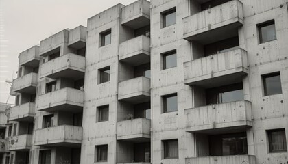 Brutalist Apartment Building