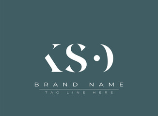KSO abstract letter logo design. This logo is designed by three abstract letters.