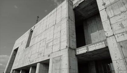 Brutalist Concrete Building 9935