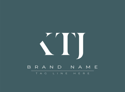 KTJ abstract letter logo design. This logo is designed by three abstract letters.