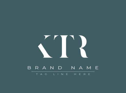KTR abstract letter logo design. This logo is designed by three abstract letters.