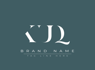 KUQ abstract letter logo design. This logo is designed by three abstract letters.