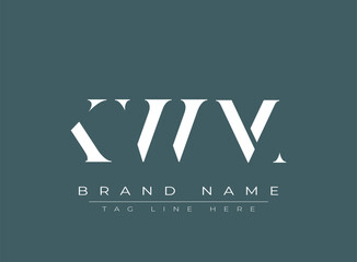KWM abstract letter logo design. This logo is designed by three abstract letters.