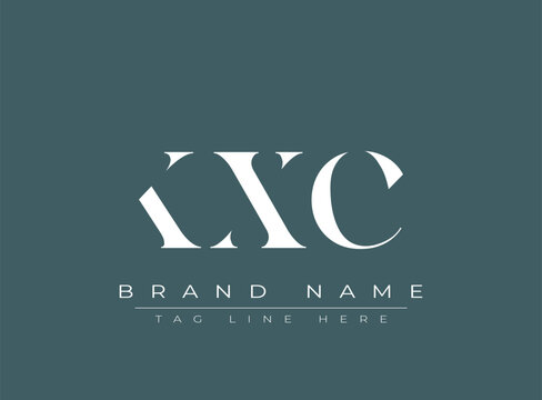 KXC abstract letter logo design. This logo is designed by three abstract letters.