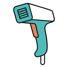 Barcode scanner vector illustrationon a white background.