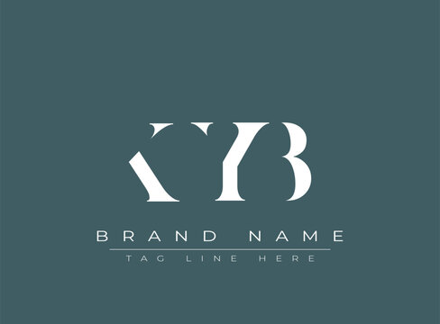 KYB abstract letter logo design. This logo is designed by three abstract letters.