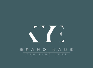 KYE abstract letter logo design. This logo is designed by three abstract letters.