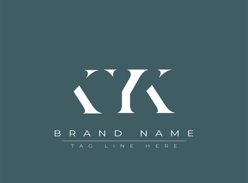 KYK abstract letter logo design. This logo is designed by three abstract letters.