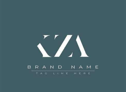 KZA abstract letter logo design. This logo is designed by three abstract letters.