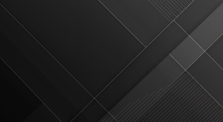 Modern abstract background with dark geometric lines and layered texture in a monochromatic color scheme. Sophisticated, minimalist design with a futuristic feel.