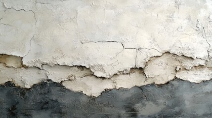Obraz premium Cracked weathered wall, showing layers of paint. Possible use Background, texture