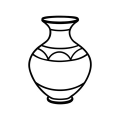 antique vase isolated on white background