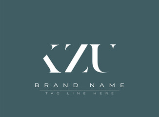 KZU abstract letter logo design. This logo is designed by three abstract letters. © Mahamud