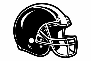 Fototapeta premium american football helmet line art silhouette vector illustration
