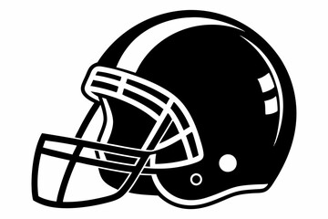 american football helmet line art silhouette vector illustration