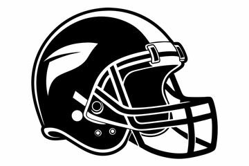 american football helmet line art silhouette vector illustration
