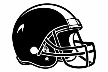 Fototapeta premium american football helmet line art silhouette vector illustration