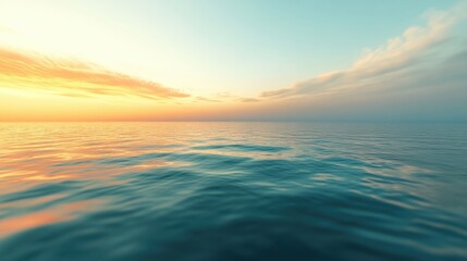 Fototapeta premium Tranquil Sunset Reflection over Calm Waters