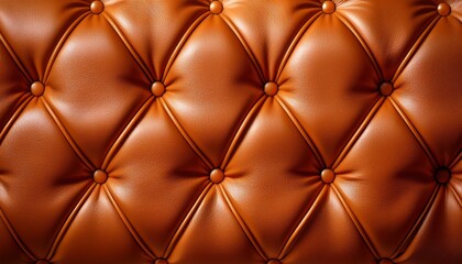 Fototapeta premium Seamless soft leather upholstery texture in warm caramel color, highlighting fine natural creases and a smooth surface, ideal for luxurious furniture and stylish interior design. 