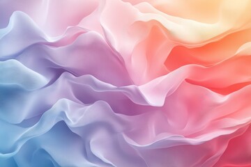 Obraz premium Colors dance in harmony, waves of fabric swirling softly under gentle light at sunrise