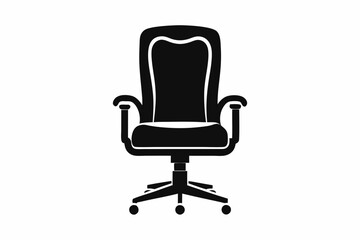 Fototapeta premium office chair line art silhouette vector illustration