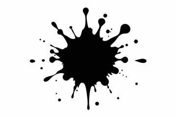 paint splatter line art silhouette vector illustration