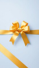 Elegant Gold Ribbon A White Background Gift Wrapping