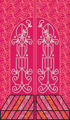 Textile screen print and digital print design motif pattern decorate hand made artwork illustration