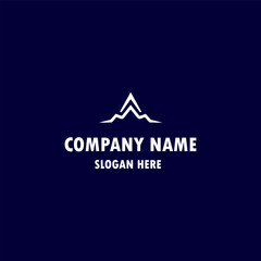 a line art icon logo of a mountain