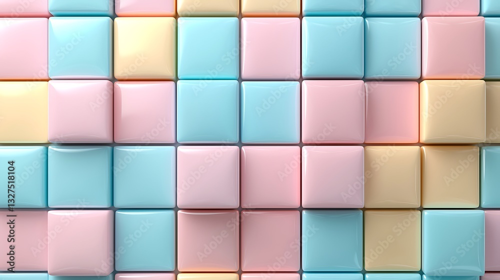 Poster pastel cubes abstract background texture