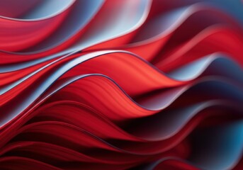 Obraz premium Abstract waves of red and blue creating a dynamic visual flow