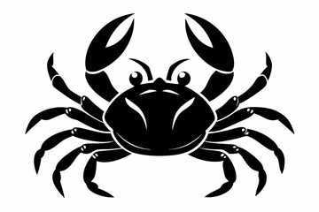 crab line art silhouette vector illustration