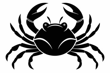 crab line art silhouette vector illustration