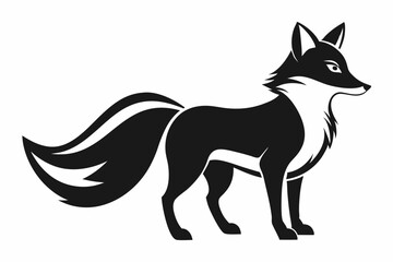 fox line art silhouette vector illustration