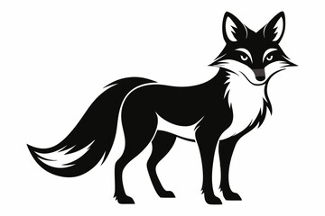 fox line art silhouette vector illustration