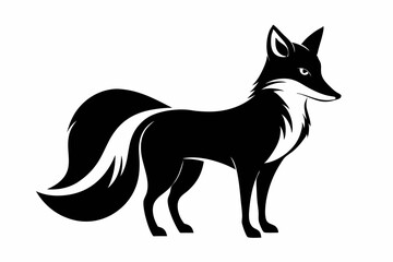 fox line art silhouette vector illustration