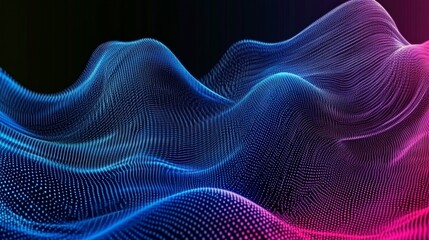 Abstract Digital Wave: A Colorful and Dynamic Technology Art