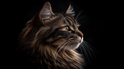 Fototapeta premium Majestic Cat Profile Portrait