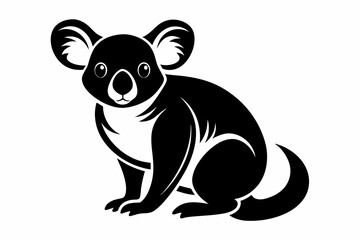 koala line art silhouette vector illustration