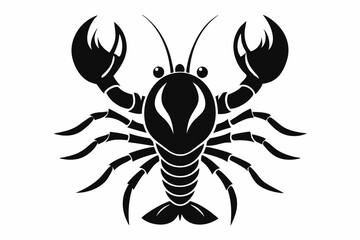 lobster line art silhouette vector illustration