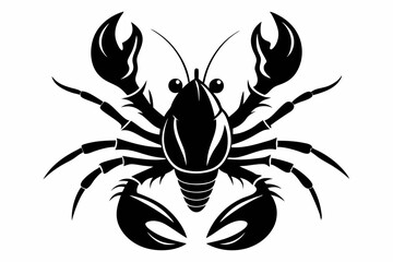 lobster line art silhouette vector illustration