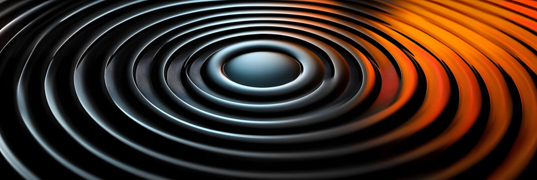 A minimalist design with concentric circles forming a hypnotic geometric effect.