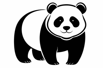 panda line art silhouette vector illustration