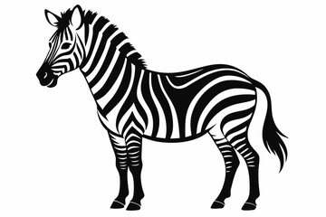 zebra line art silhouette vector illustration	
