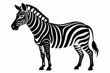 zebra line art silhouette vector illustration	