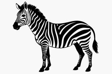 Fototapeta premium zebra line art silhouette vector illustration 