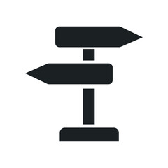 Direction concept signpost flat icon vector illustration