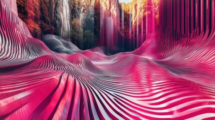 Abstract Architectural Design: A Vibrant Geometric Landscape